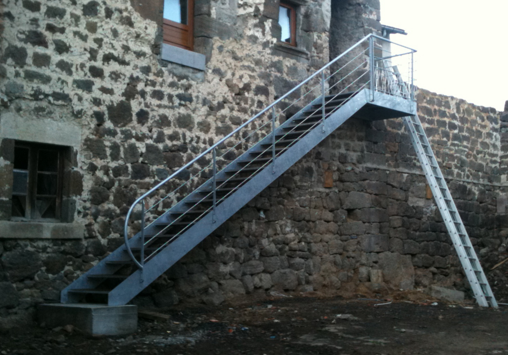 Escalier extérieur Acier galvanisé