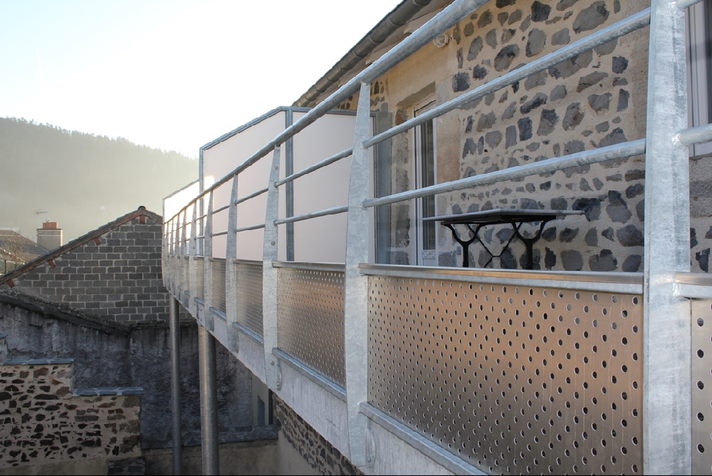Terrasse et Garde corps en Acier galvanisé -  Plancher IP